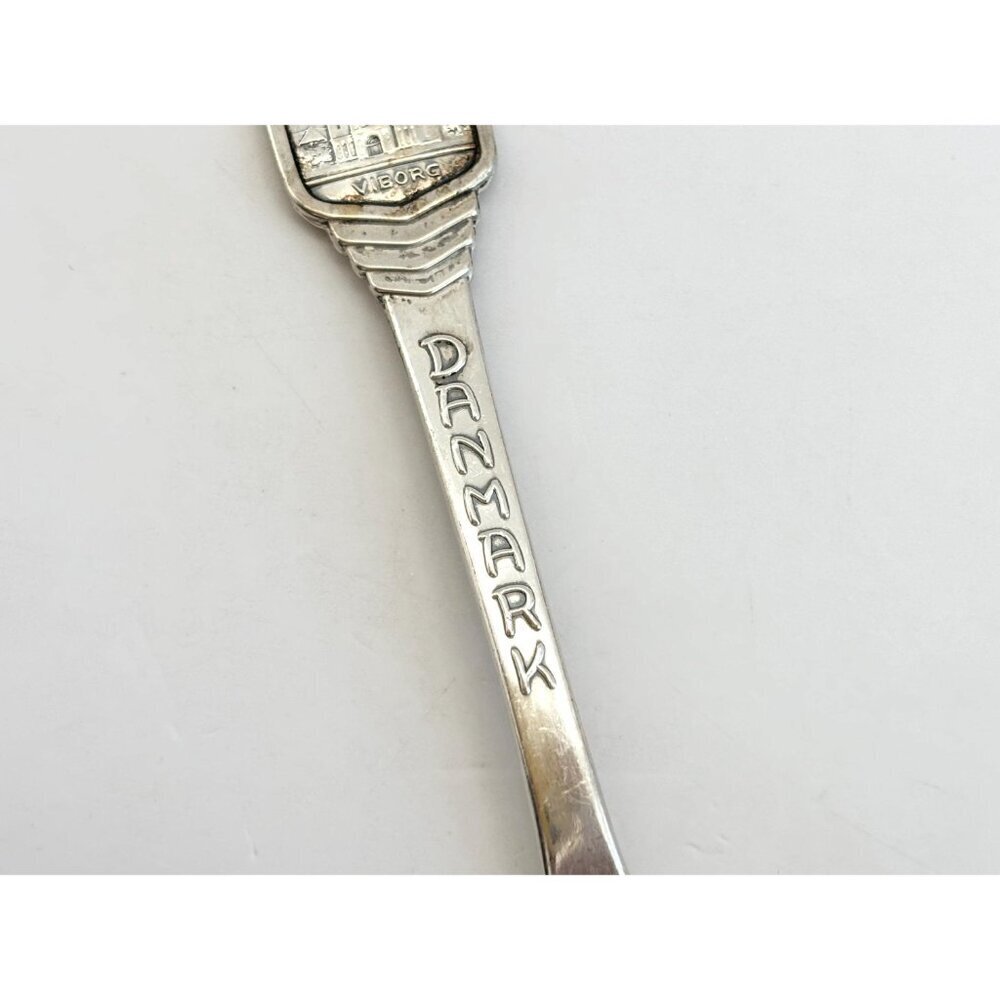 Viborg Cathedral, Danmark Landmark Silver Plated Collectible Vintage Tiny Spoon - Picture 4 of 13